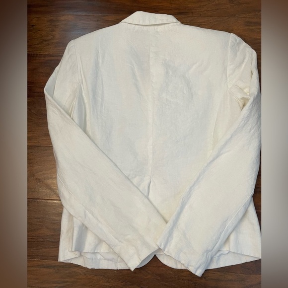 Banana Republic White Linen Blazer Size 4 - Picture 4 of 4